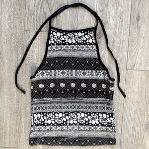 American Eagle Patterned Halter Crop Top